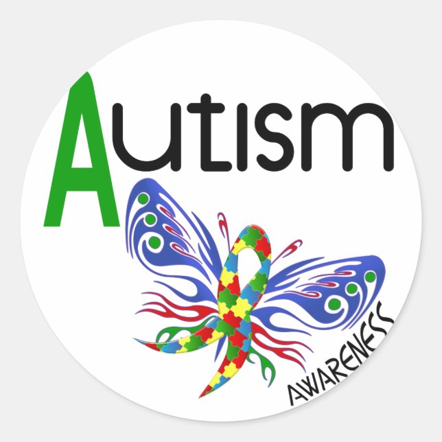 AUTISM Butterfly 3.1 Classic Round Sticker (Front)
