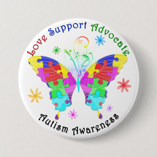 Autism Butterfly 7.5 Cm Round Badge