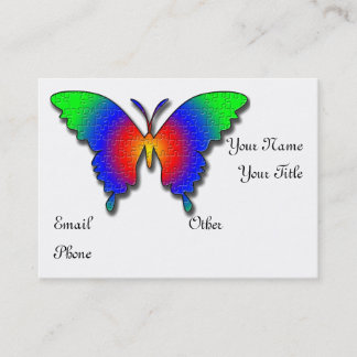 Autism butterfly business profile card template