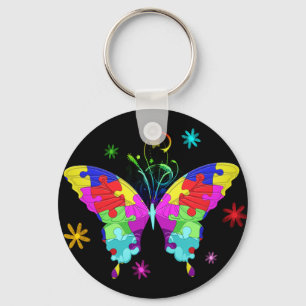 Autism Butterfly Key Ring
