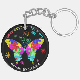 Autism Butterfly Key Ring