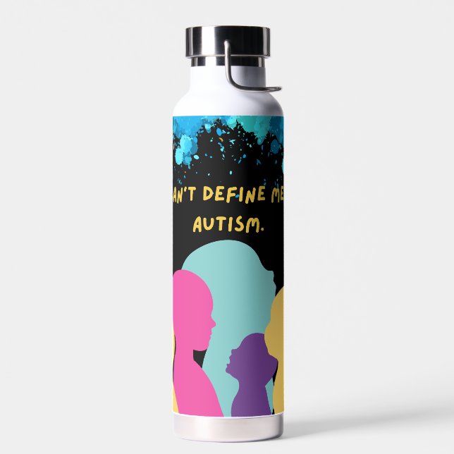 Autism Cant Define Me Water Bottle (Left)
