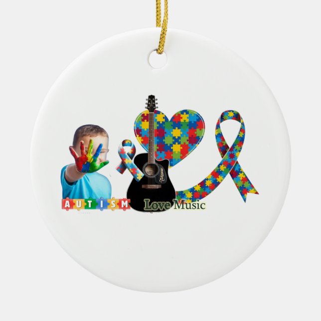 Autism Ceramic Ornament (Front)