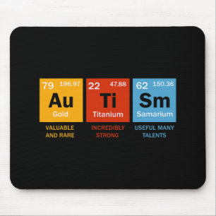 Autism Chemistry Periodic Table Elements Autism Aw Mouse Pad