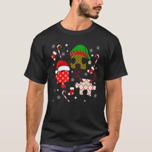 Autism Christmas Hat Puzzle Pieces Candy Cane ASD T-Shirt