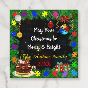 Autism Christmas Party Favour Tags