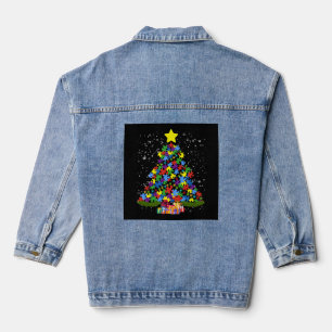 Autism - Christmas Tree Denim Jacket