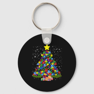 Autism - Christmas Tree Key Ring