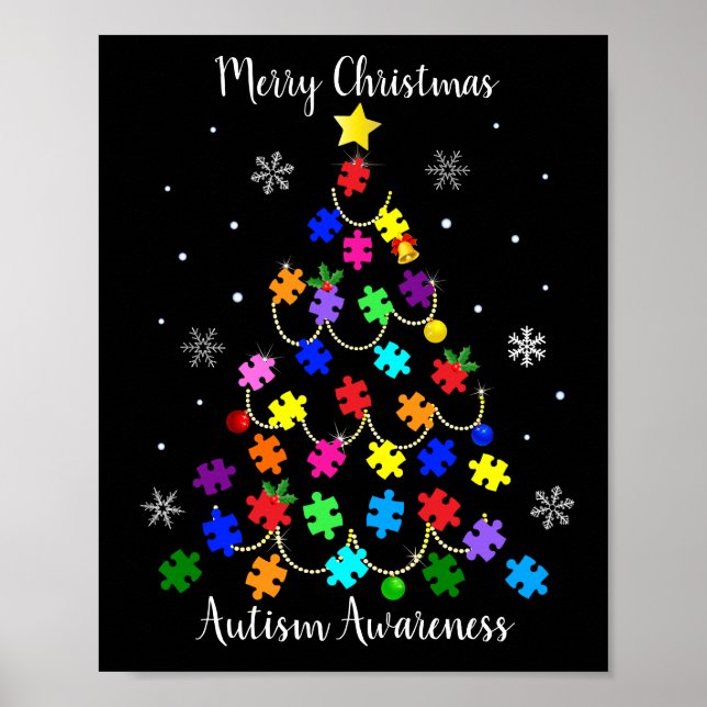 Autism Christmas Tree Poster (Front)