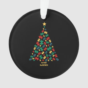 Autism christmas tree xmas autism awareness ornament