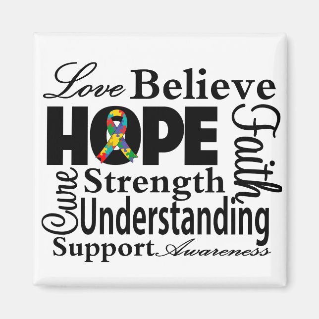 Autism Collage of Hope Magnet (Front)