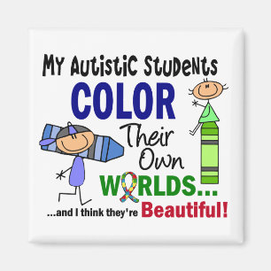 Autism COLOR THEIR OWN WORLDS Students Magnet