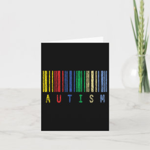 Autism Colourful Barcode Support Autistic Kids Awa Card