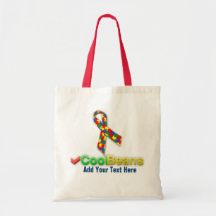 Autism Cool Beans  Budget Tote Bag