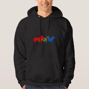 Autism Corgi Dog Autism Awareness Puppy Hoodie