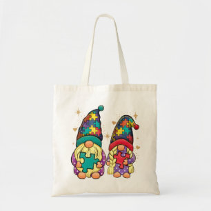Autism Couple Gnome Tote Bag