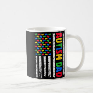 Autism dad father autism awareness puzzle pieces coffee mug