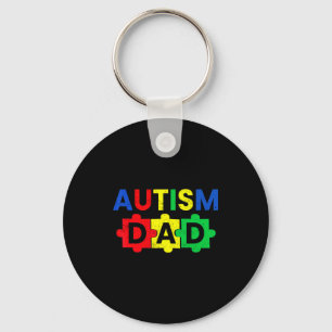 Autism Dad Fathering Autism Support Awareness Mont Key Ring