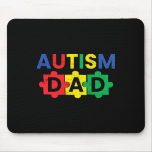 Autism Dad Fathering Autism Support Awareness Mont Mouse Pad