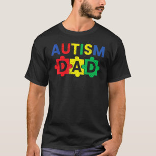 Autism Dad Fathering Autism Support Awareness Mont T-Shirt