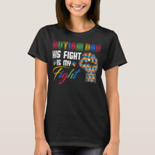 Autism Dad Puzzle Fist Autism Awareness Family Mat T-Shirt