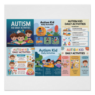 autism daily activities poster