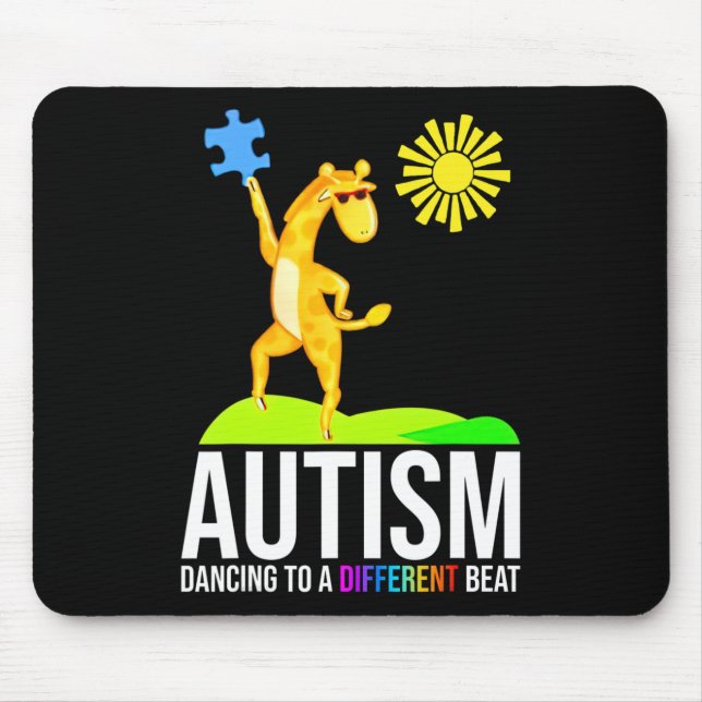 Autism Dancing To A Different Beat Fun Awareness G Mouse Pad (Front)