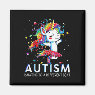 Autism Dancing To Be A Different Beat Unicorn Magnet