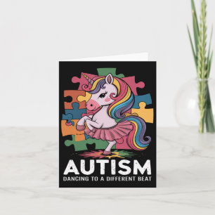 Autism Dancing To Different Beat Unicorn Autism Aw Card