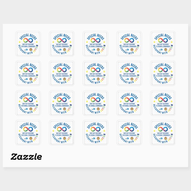 Autism Decal Program | Autism Decal Program Square Sticker (Sheet)