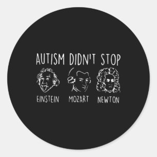 Autism Didn't Stop Design Classic Round Sticker