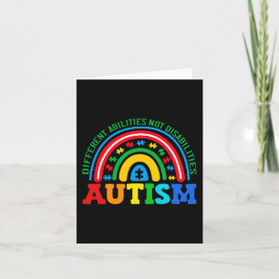 Autism Different abilities not disabilities Autism Card