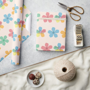 Autism Different Not Less Flowers Neurodiversity Wrapping Paper