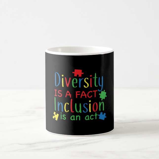 Autism Diversity Puzzle Print Coffee Mug (Center)
