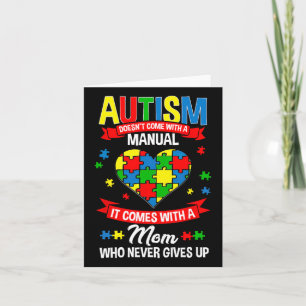 Autism Doesn't Come With A Manual Autism Mum Puzzl Card