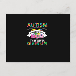 Autism Doesn't Come With A Manual It Comes With A Announcement Postcard