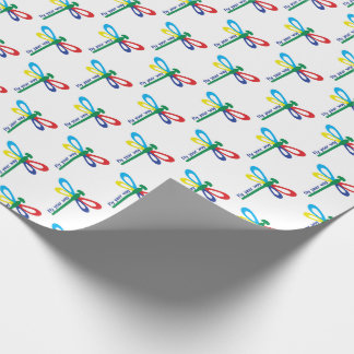 Autism Dragonfly Fly Your Way Neuroinclusive Kids Wrapping Paper