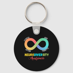 Autism Dyslexia Tourette Neurodiversity Awareness Key Ring