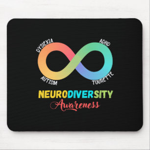 Autism Dyslexia Tourette Neurodiversity Awareness Mouse Pad