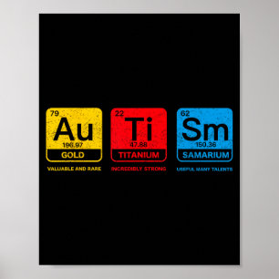 Autism elements au ti sm periodic table autism poster