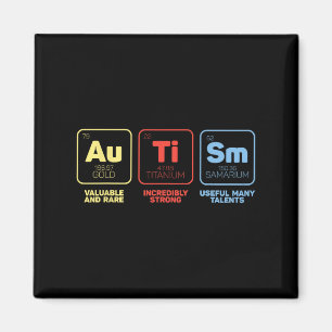 Autism Elements Awareness Month Autistic Kids Boys Magnet