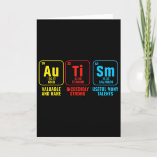 Autism Elements Periodic Table Awareness Asd Men W Card