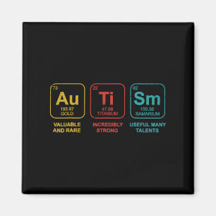 Autism Elements Periodic Table Awareness Asd Men W Magnet