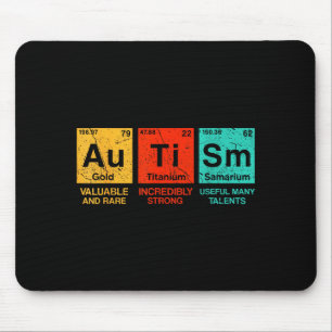 Autism Elements Periodic Table Awareness Asd Men W Mouse Pad