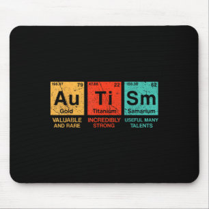 Autism Elements Periodic Table Awareness Asd Men W Mouse Pad
