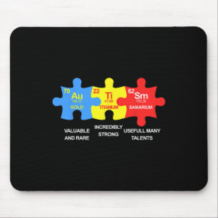 Autism Elements Periodic Table Awareness Asd Men W Mouse Pad