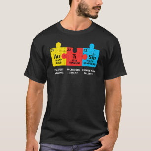Autism Elements Periodic Table Awareness Asd Men W T-Shirt
