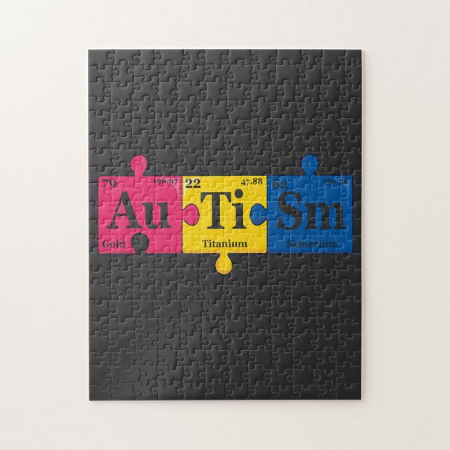 Autism Elements Periodic Table Awareness Chemistry Jigsaw Puzzle (Vertical)