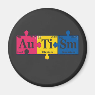 Autism Elements Periodic Table Awareness Chemistry Magnet