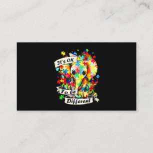 Autism Elephant Puzzle Its Ok To Be Different Mum Business Card